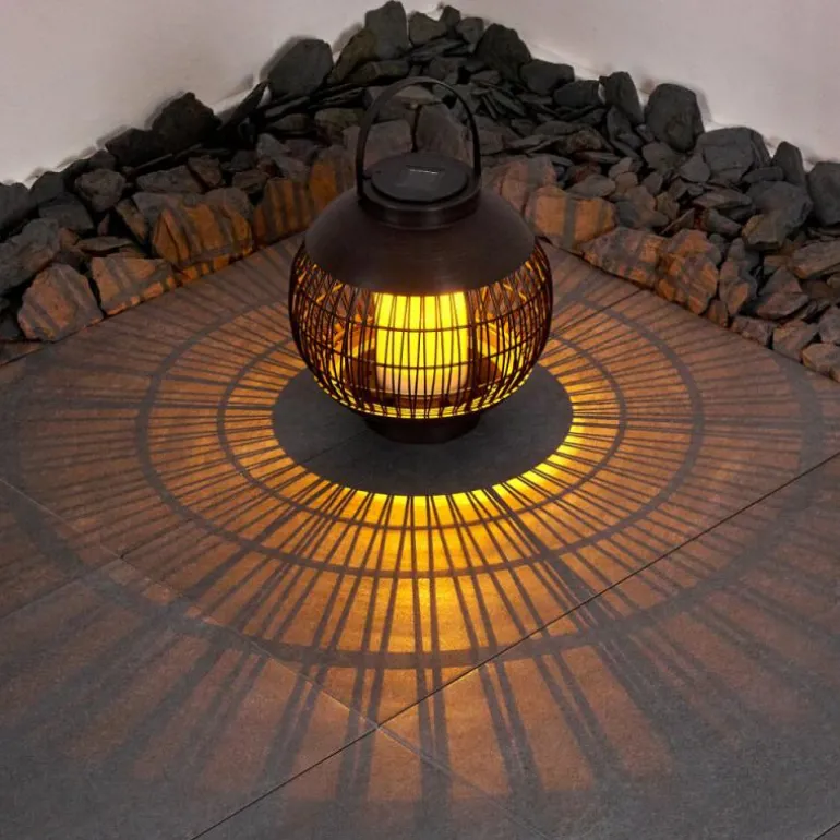 lampe solaire Aosta LED Brun, 1 lumière