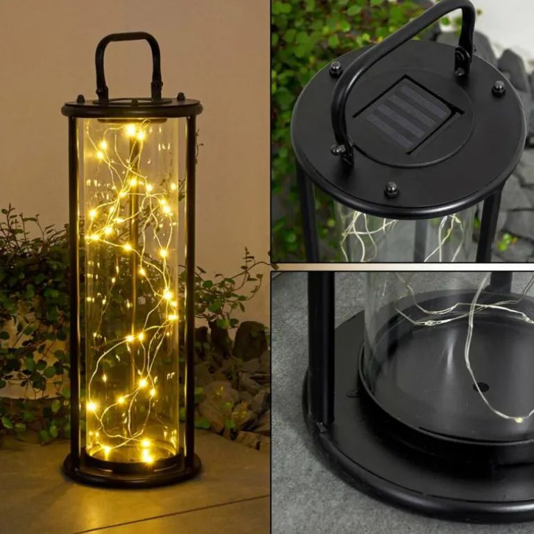 lampe solaire Aracaju LED Noir, 1 lumière