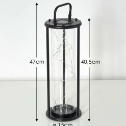 lampe solaire Aracaju LED Noir, 1 lumière