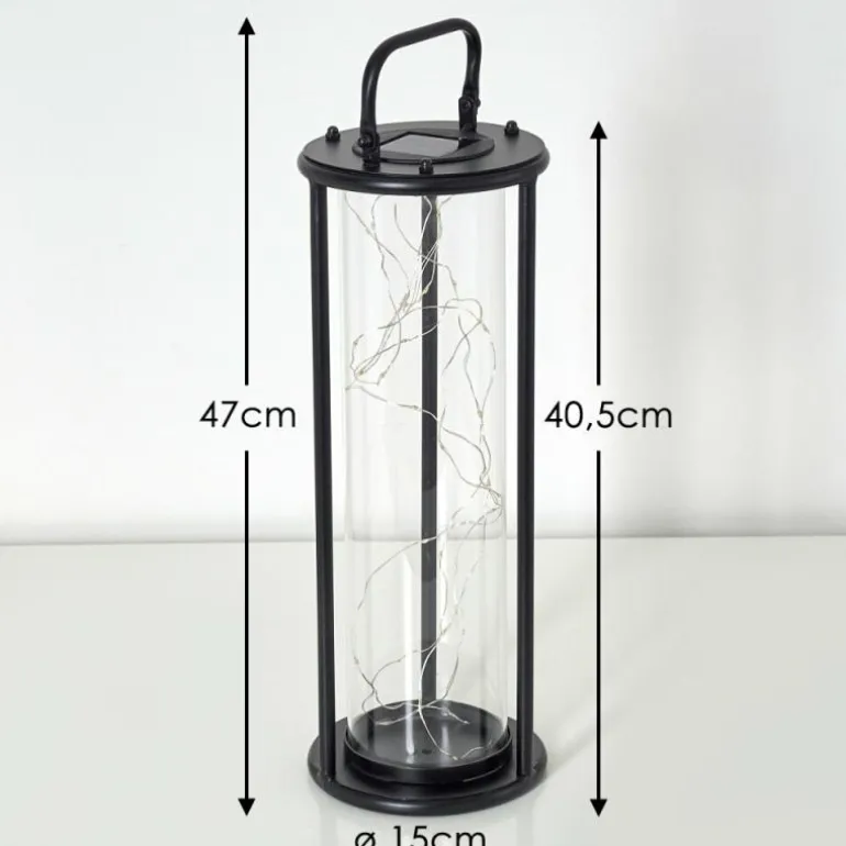 lampe solaire Aracaju LED Noir, 1 lumière