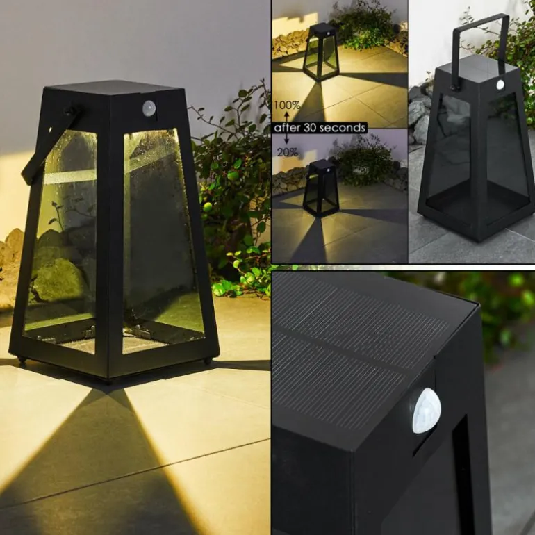 lampe solaire Arnhem LED Noir, 1 lumière