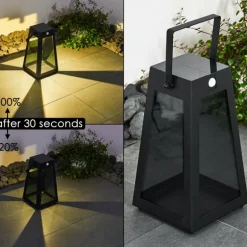 lampe solaire Arnhem LED Noir, 1 lumière