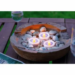 lampe solaire Eglo FLAME LED Blanc, 3 lumières