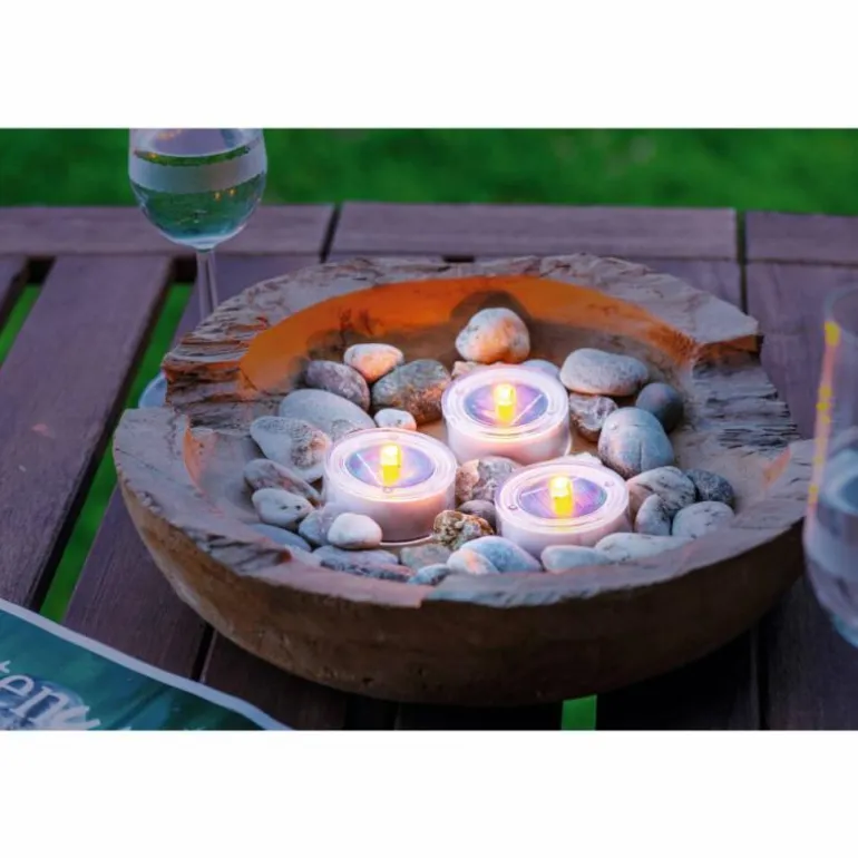 lampe solaire Eglo FLAME LED Blanc, 3 lumières