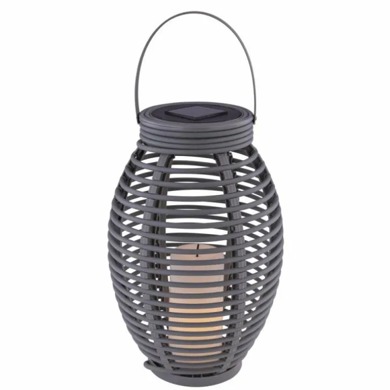 Lampe solaire Globo DON LED Gris, 1 lumière