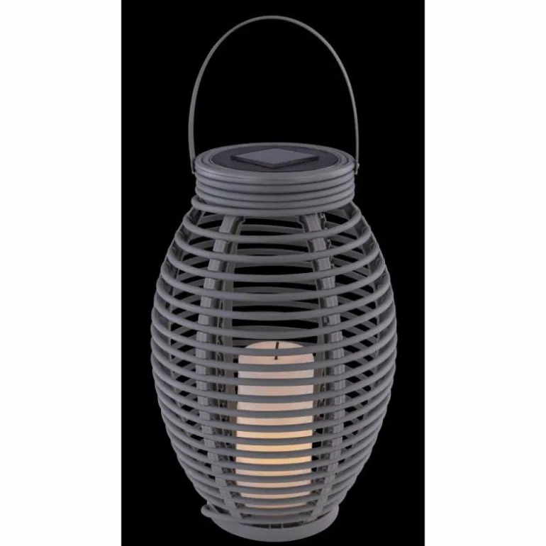 Lampe solaire Globo DON LED Gris, 1 lumière