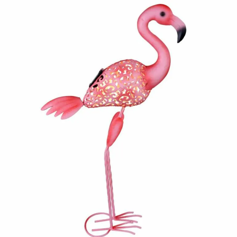 lampe solaire Globo FLAMINGO LED Rose, 1 lumière