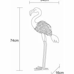 lampe solaire Globo FLAMINGO LED Rose, 1 lumière