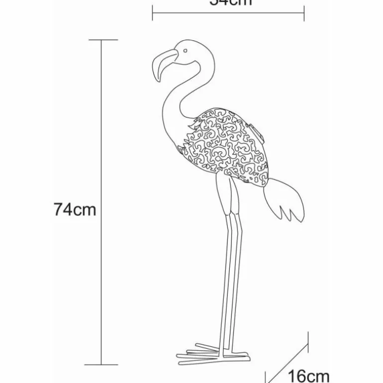 lampe solaire Globo FLAMINGO LED Rose, 1 lumière