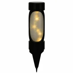 Lampe solaire Globo FRITT LED Noir, 1 lumière, Changeur de couleurs