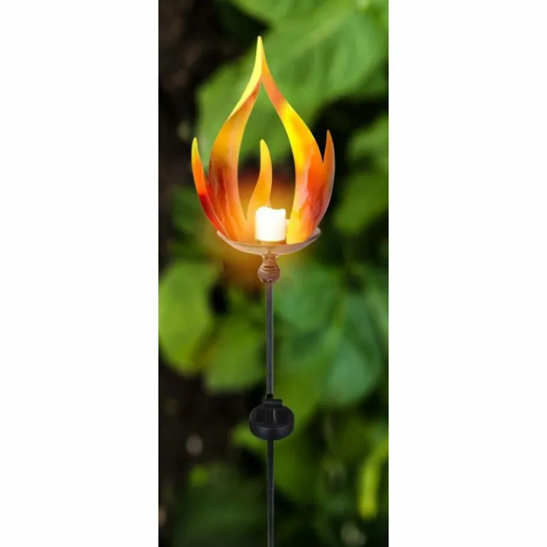 Lampe solaire Globo LAVA LED Noir, 10 lumières