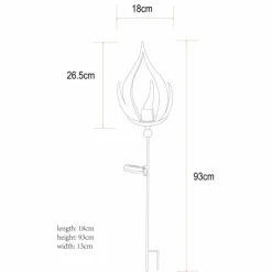 Lampe solaire Globo LAVA LED Noir, 10 lumières