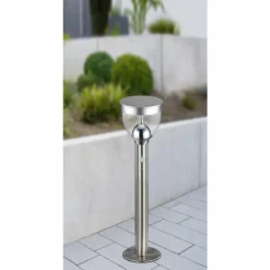 Lampe solaire Globo LED Acier inoxydable, 20 lumières, Détecteur de mouvement