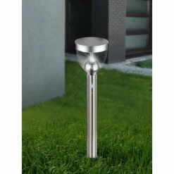 Lampe solaire Globo LED Acier inoxydable, 20 lumières, Détecteur de mouvement