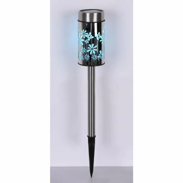 lampe solaire Globo LED Acier inoxydable, 2 lumières, Changeur de couleurs