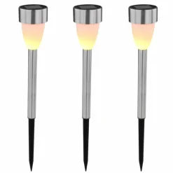 lampe solaire Globo LED Acier inoxydable, 3 lumières