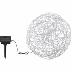 lampe solaire Globo LED Argenté, 30 lumières