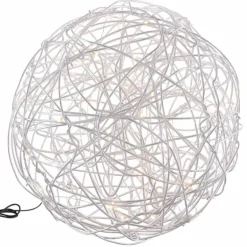 lampe solaire Globo LED Argenté, 30 lumières