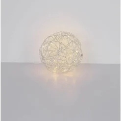 lampe solaire Globo LED Argenté, 30 lumières