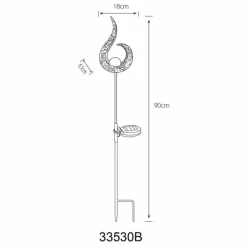 lampe solaire Globo LED Argenté, 1 lumière