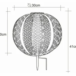 lampe solaire Globo LED Argenté, 1 lumière