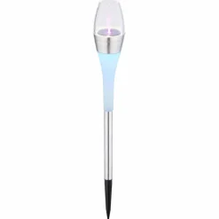 lampe solaire Globo LED Acier inoxydable, 2 lumières, Changeur de couleurs