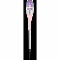 lampe solaire Globo LED Acier inoxydable, 2 lumières, Changeur de couleurs