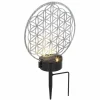 lampe solaire Globo LED Argenté, 2 lumières