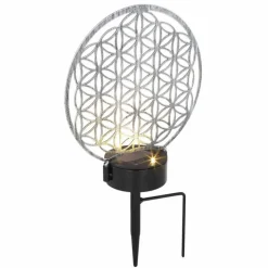 lampe solaire Globo LED Argenté, 2 lumières