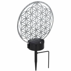 lampe solaire Globo LED Argenté, 2 lumières