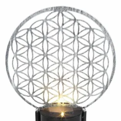 lampe solaire Globo LED Argenté, 2 lumières