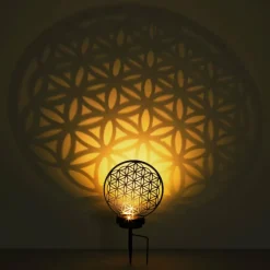 lampe solaire Globo LED Argenté, 2 lumières