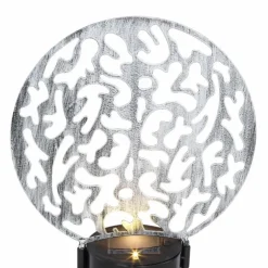 lampe solaire Globo LED Argenté, 2 lumières