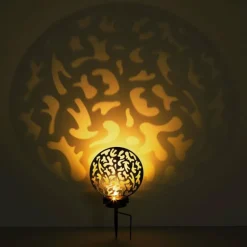 lampe solaire Globo LED Argenté, 2 lumières