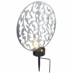 lampe solaire Globo LED Argenté, 2 lumières