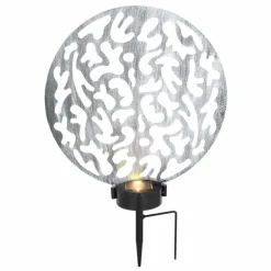 lampe solaire Globo LED Argenté, 2 lumières