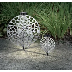 lampe solaire Globo LED Argenté, 1 lumière