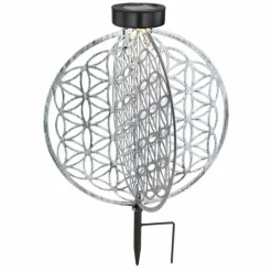lampe solaire Globo LED Argenté, 1 lumière