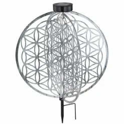 lampe solaire Globo LED Argenté, 1 lumière
