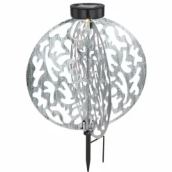 lampe solaire Globo LED Argenté, 1 lumière