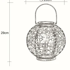 lampe solaire Globo LED Argenté, 1 lumière
