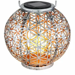 lampe solaire Globo LED Argenté, 1 lumière