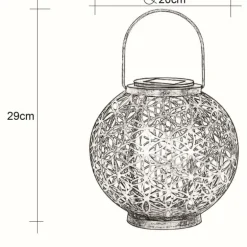 lampe solaire Globo LED Argenté, 1 lumière