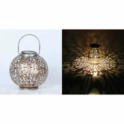 lampe solaire Globo LED Argenté, 1 lumière