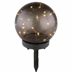 lampe solaire Globo LED Fumé, 20 lumières