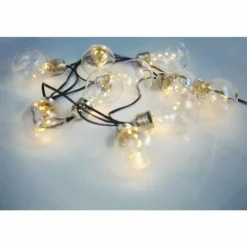 Lampe solaire Globo LED Gris, Argenté, 10 lumières