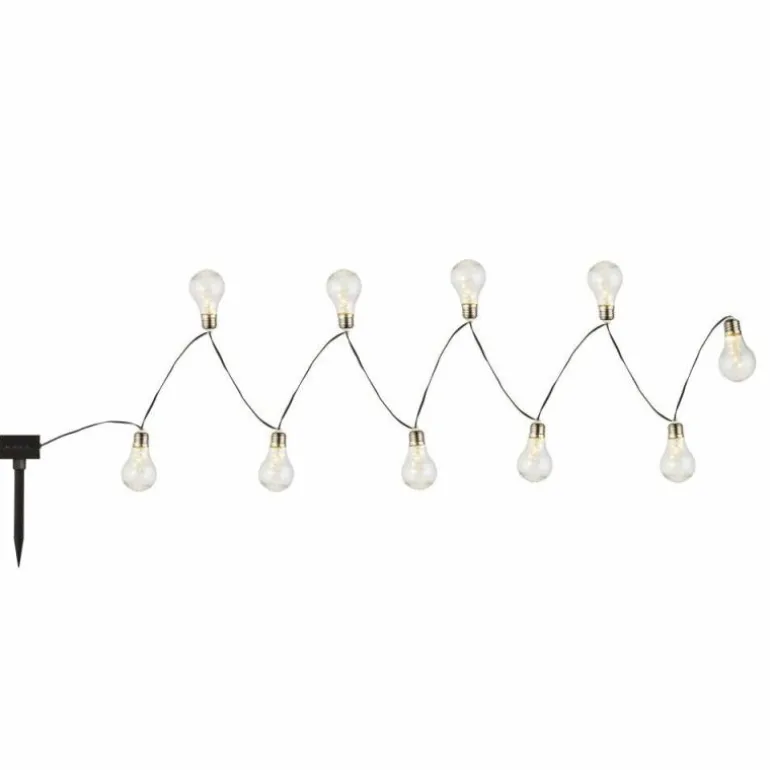 Lampe solaire Globo LED Gris, Argenté, 10 lumières