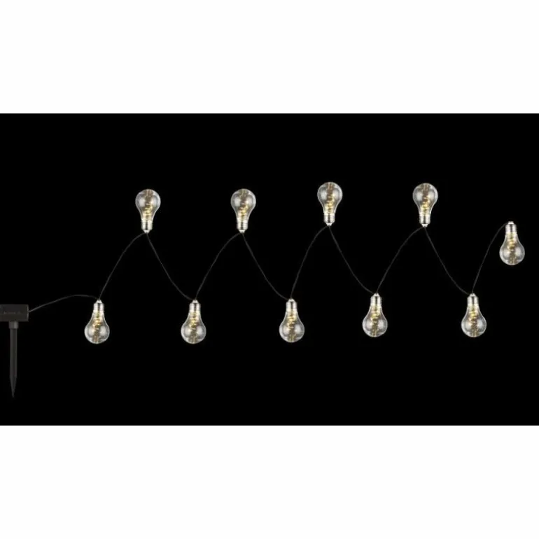 Lampe solaire Globo LED Gris, Argenté, 10 lumières