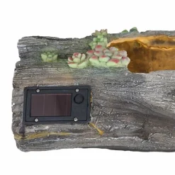 lampe solaire Globo LED Gris, 20 lumières