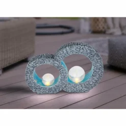 lampe solaire Globo LED Gris, 2 lumières